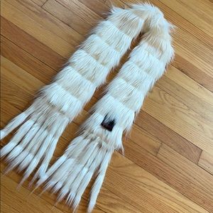 White Faux Fur Scarf